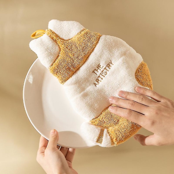 2 stk sød kat håndklæde til barn Superabsorberende mikrofiber køkkenhåndklæde højeffektivt service rengøringshåndklæde køkkenværktøj