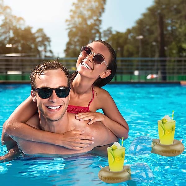 Oppustelig kopholder til sommerpoolfest (2 stk.)