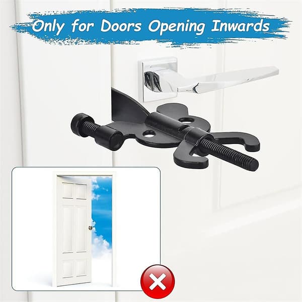 Bärbar dörrlås för resor, hotell dörrlås, hemsäkerhet, dörrlås säkerhet, 2-pack