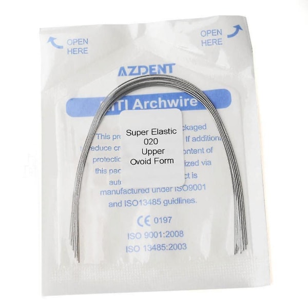 10 st Dental Ortodontics Arch Wire Super Elastic Niti rund äggformad övre/nedre 012upper