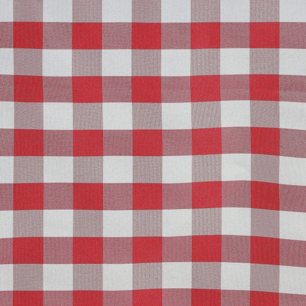 Ternet Buffalo Plaid Gingham stof rektangel dug til sommerpicnics og patriotiske fester (54" x 108") Red