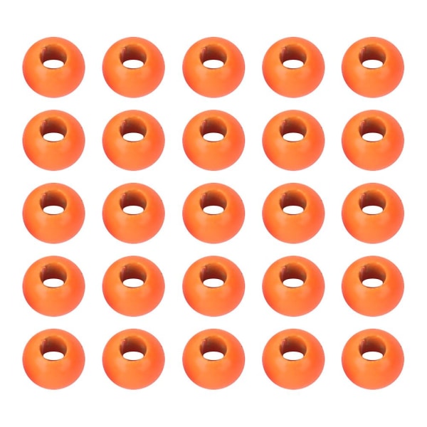 202425st flugbindande volframlegeringspärlor Runt nymfhuvud Ballfiskeredskap Orange (4,6 mm)