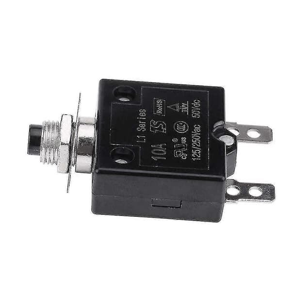 Afbryder, manuel nulstilling termisk afbryder overstrømsbeskyttelse 5a/8a/10a/15a/18a/20a/30a (valgfrit) (10a)