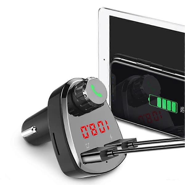 G13 Bærbar Bil MP3 Musikafspiller Bluetooth FM Transmitter Håndfri Opkald Auto Tilbehør Sort