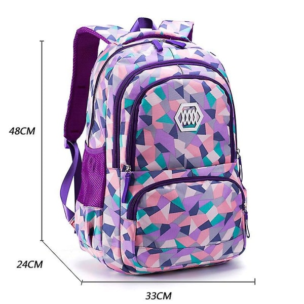 Koululaukku kannettavan tietokoneen matkareppu Suurikapasiteettinen päiväreppu yläkoulun opiskelijoille teini-ikäisille Purple