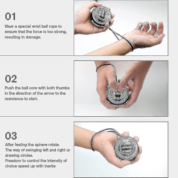 Autostart Powerball Handledsrörelse Gyroskopboll Hand Underarm Styrketräning LED Gyroskopboll Arm Muskel Fitness Träningsutrustning D-storlek