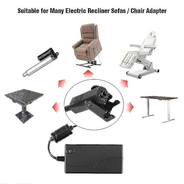 Strømforsyning for elektrisk hvilestol sofa transformator adapter 29v AC/DC