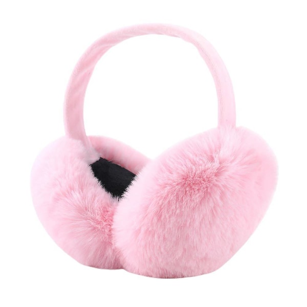 Kvinnor Flickor Plysch öronkåpor Avtagbara öronskyddsvärmare Öronkåpor Light Pink