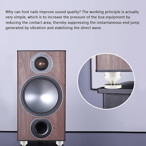 1 Set Speaker Spikes Stands Feet Absorbing Pins Spike Black