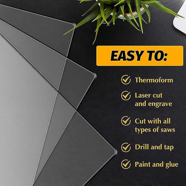 Akrylplade Klar Støbt Til Led Lys Base Bordskilte Diy Display Projekter Håndværk Led Lys Til P
