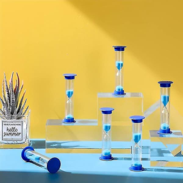 24 stk 2 minutters sandtimer 2 minutters timer barn timer timeglass akryldekket timeglass sandklokke Blue