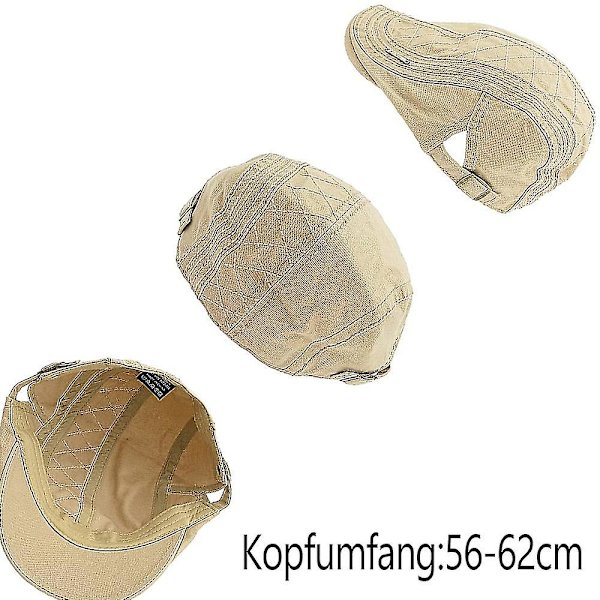 Bn-keepsa herr bomull vintage platt cap Gatsby Ivy Irish Hat Basker Peaked Cap