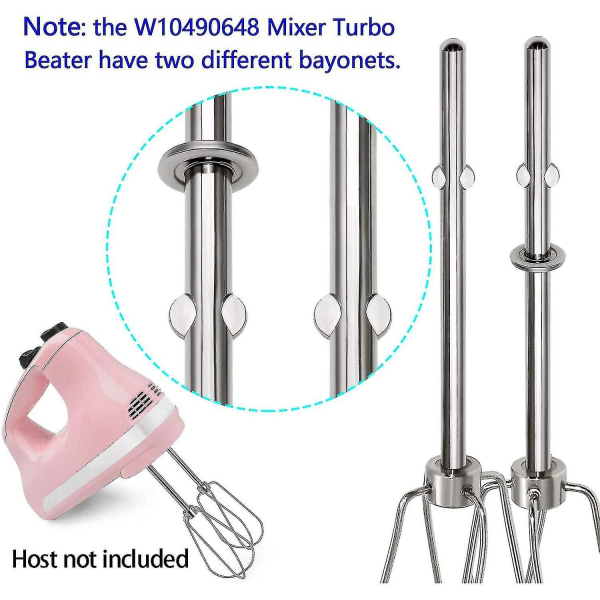 W10490648 Håndmikser Turbo Visper For Kitchenaid Mikser, 2 Stk