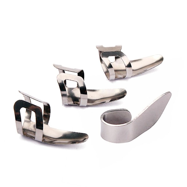 4 stk. Plekter for tommel, gitar, fingerforsterker, fingerplekter, fingerplukking, gitarplekter, akustisk gitar