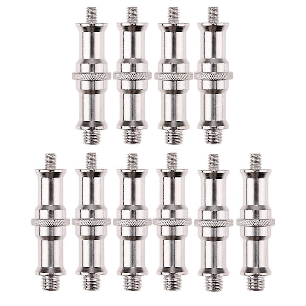 10 Stycken 1/4\" till 3/8\" Spigot Stud Skruv Stativadapter för Blixtljusstativ