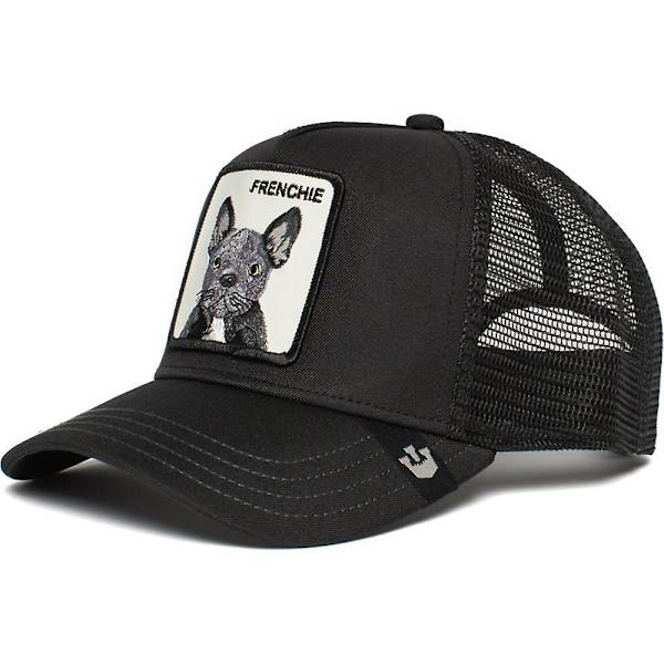 Unisex Mesh Åndbar Black Panther Baseball Cap Mode Sommer Solhat Snapback Trucker Sommerhatte French Bulldog