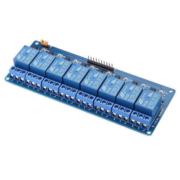 8-kanals lavnivå trigger relémodul med optokobler 12V