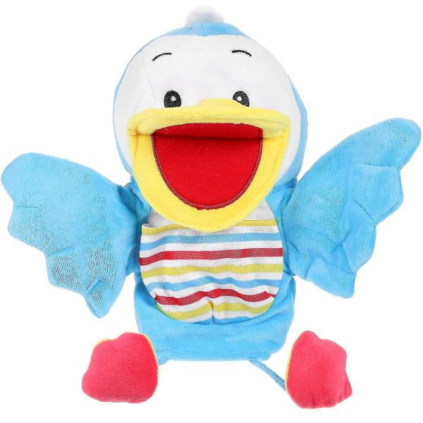 Sarjakuva Duck Hand Puppet Vivid Pehmo Interaktiivinen lelu Käsinukke liikkuvalla suulla