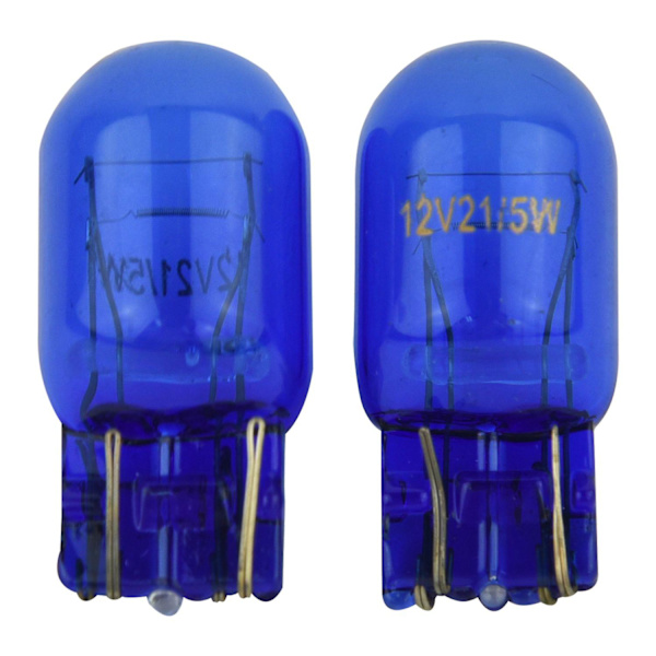 2 X W21 5w T20 580 Kaksoisfilamentti Sivuvilkku 7443 Super Valkoiset Polttimot 6000k blue