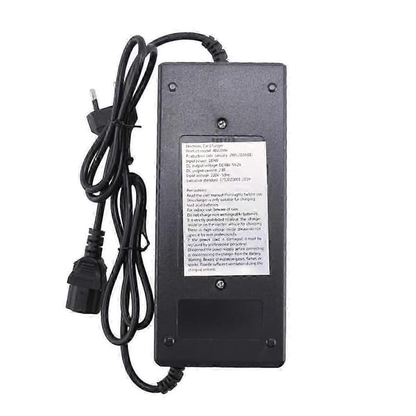48V 20AH Elektrisk kjøretøylader 7 Lysdisplay Strømdisplay Strømlekkasjebeskyttelse/Full Pul black