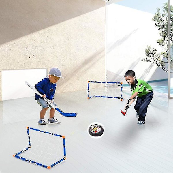 Barn Ishockeyklubba Träningsverktyg Barn Sport Fotboll & Landhockey Mål Med Bollar Pump Leksaksset Fotboll Nc