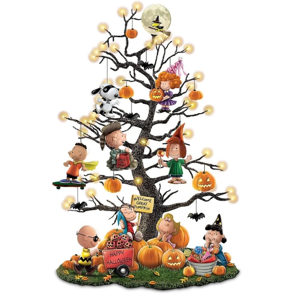 Bradford Exchange Peanuts Dette Er Det Store Græskar-Halloween Bordtræ