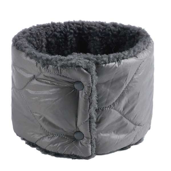 Dunsjal på hösten Vinter Varm och plysch Knapptyp Halsduk Sport Skidåkning Enfärgad Ull Stickad Halsduk unisex Grey