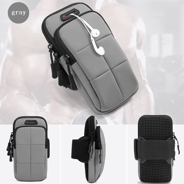 Löpmobil telefon armväska Universal fitness för dark grey