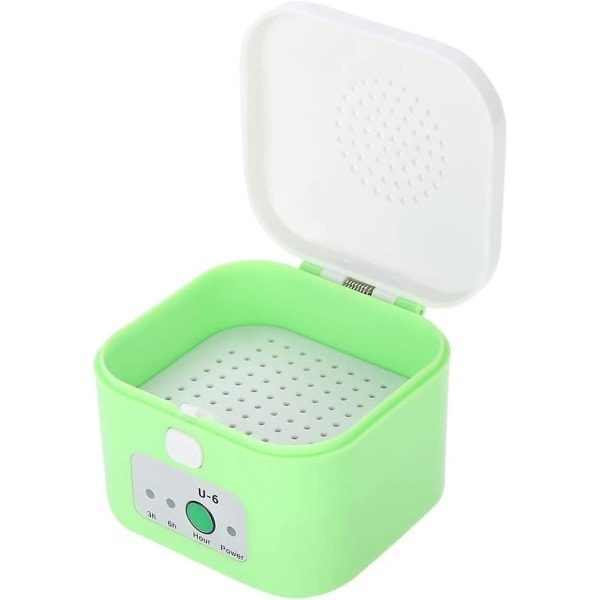 Høreapparattørrer - Elektrisk Usb-tørreboks, hovedtelefonaffugter, vandtæt høreapparattørretaske Grøn