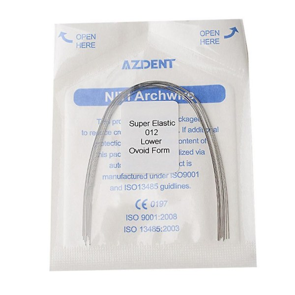 10 st Dental Ortodontics Arch Wire Super Elastic Niti rund äggformad övre/nedre 012upper