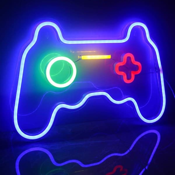 Spel Neon Skyltar Xbox Neonljus Skylt Väggkonst Blå LED Neonljus