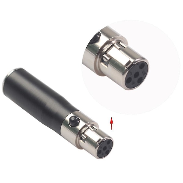 Xlr Mini 3-pins hann-til-4-pinners hun-lydadapter Pluggkontakt Hi-fi-signalomformeradapter for