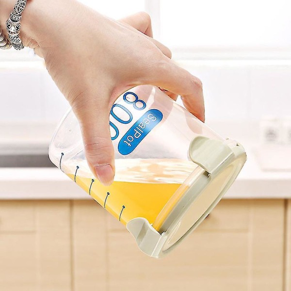 600-1500 ml madopbevaringsbeholdere med låg Køleskab madnudleforsegling
