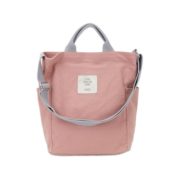 Canvas Håndtaske til Kvinder, Shoppingtaske til Fritidsaktiviteter pink