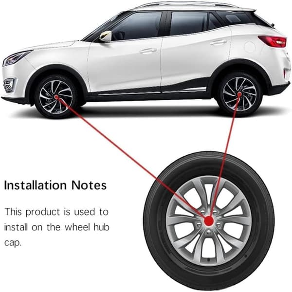 (Sort) 4 stk. Navkapsler til Mazda, 57mm, Navkapsler til Bil