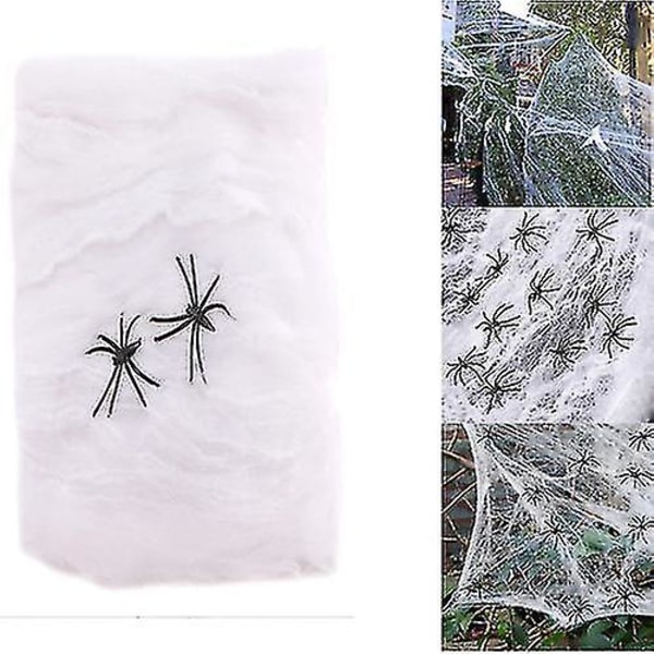 Halloween-hämähäkinseitit Joustavat hämähäkinverkot Halloween-koristeet hämähäkinseitit ja 8 kpl hämähäkki
