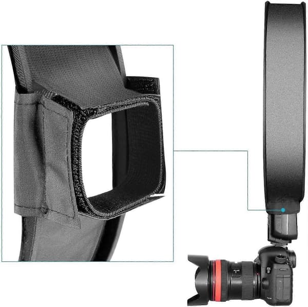 40 cm rund universal bærbar Speedlight Softbox Flash Diffuser On-Top Soft Box til kamera, hvid