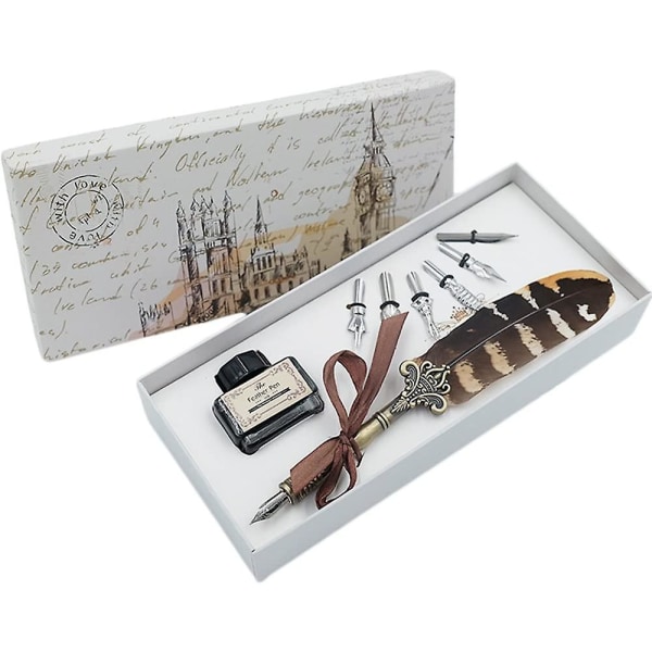 Kalligrafi Fyldepenne Blæk Dip Pen Sæt Med 6 stk. Nib Spidser Til Signaturer, Tegning, Skrivning, Dekoration Og Gave Ho-q-300