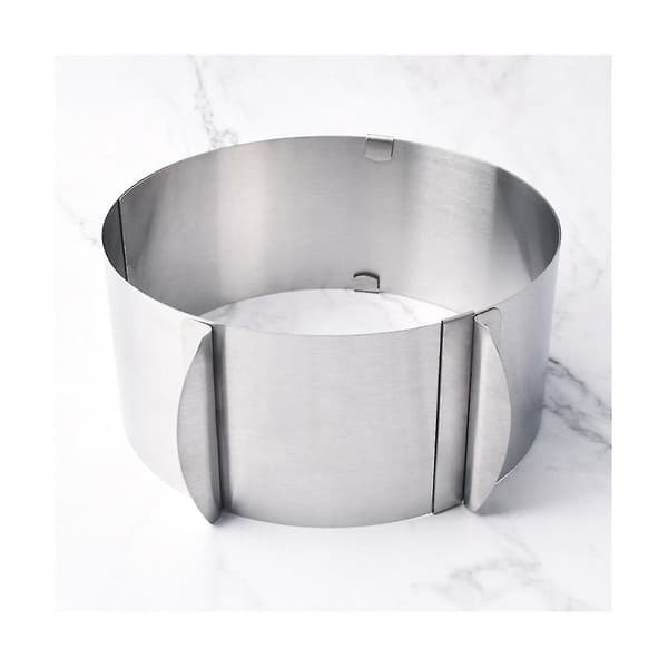 Justerbar Kagering Høj 20 Cm - Rustfrit Stål Bage Ring Justerbar - Høj Bageform Til Ea