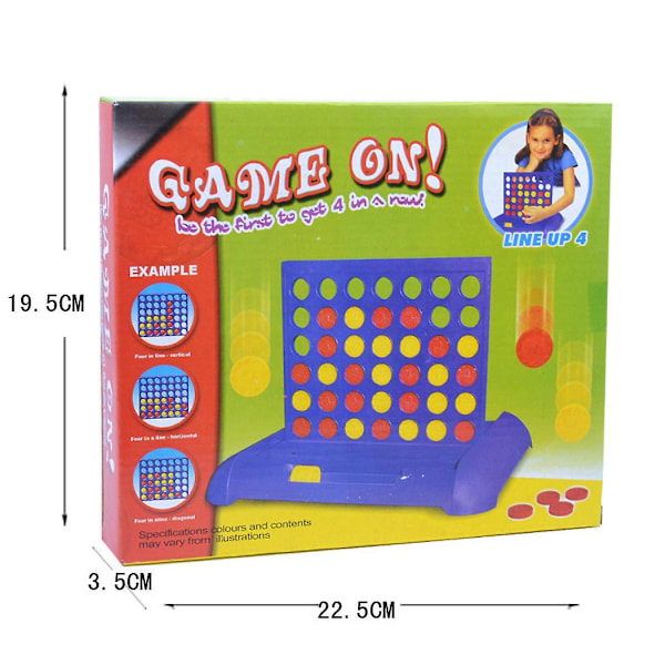 CONNECT 4 - Klassisk fire på rad-spill - Brettspill og leker for barn, gutter, jenter - Fra 6 år+
