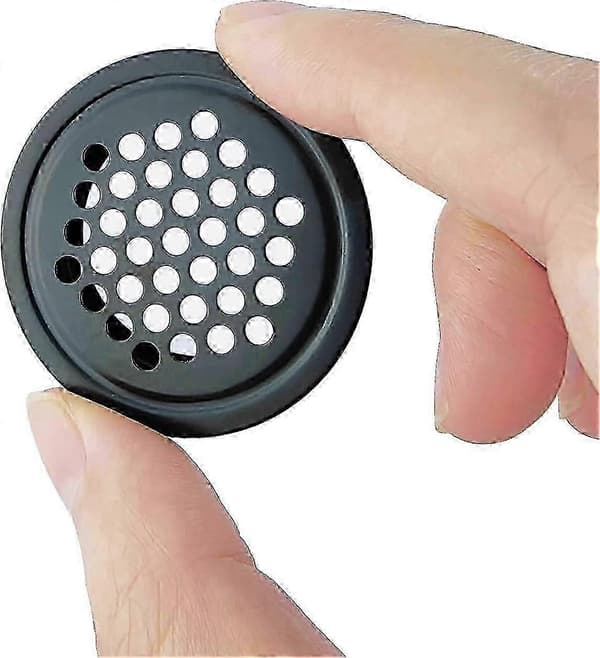 10 STK Rustfrit Stål Luftventil 25mm, Cirkulært Net, Sort Cirkulær Ventilationsrist, Ristdæksel, Luftventil Ristdæksel Ventilation af Skab, B