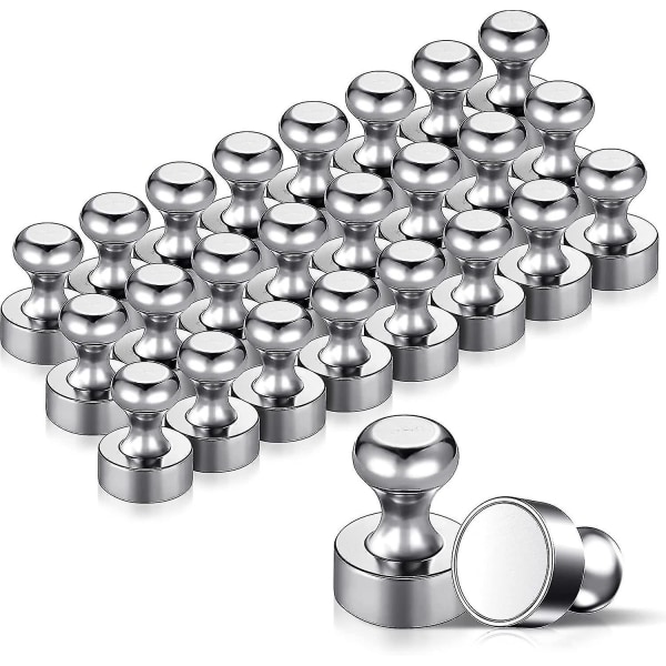 Kylskåpmagnet, 24st Metalliska Starka Magneter 12x16mm - Magneter i rostfritt stål Kylmagneter För anslagstavla, Kylskåp etc. - Med förvaringsbox