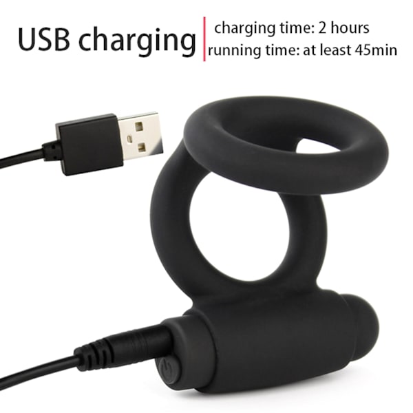 Vibrerende ring til mænd med fingersug, bærbar automatisk massager, 10 hastigheder