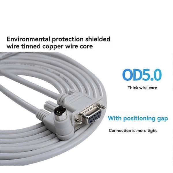 USB 1761-CBL-PM02 MicroLogix 1000 -sarjan PLC-ohjelmointikaapeliin, 90 asteen pää