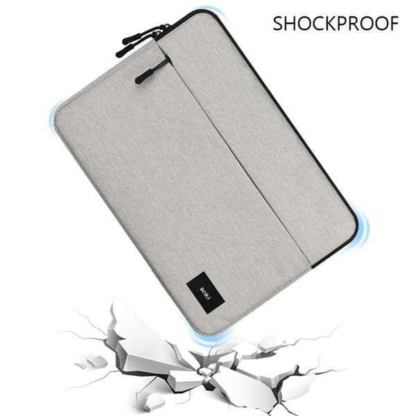 11-15,6 tommer taske med etui til bærbar computer, lysegrå Light Grey 15.6 inch