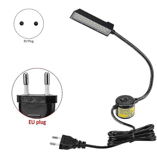 30 LED symaskinlys Sybelysning for arbeidsbenk dreiebenk boremaskin fleksibel svanehalsarm