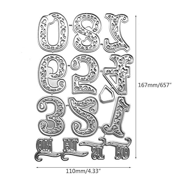 Carbon Steel Cartoon Math Numbers Cutting Die Prægning Stencil skabelon Form Di