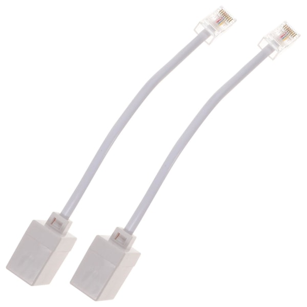 2 kpl RJ11 - RJ45 -sovitin puhelimesta Ethernet-sovittimeen puhelimesta Ethernet-kaapeliin