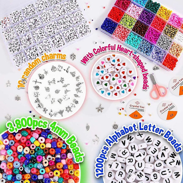 5000 stk Beaded Armbånd Making Kit