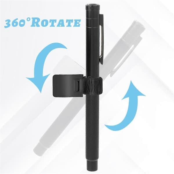 Hårdhattepenneclips, Universal Justerbar Klemme til Pen, Penholder, Clip Organizer til Notesbog, Sort